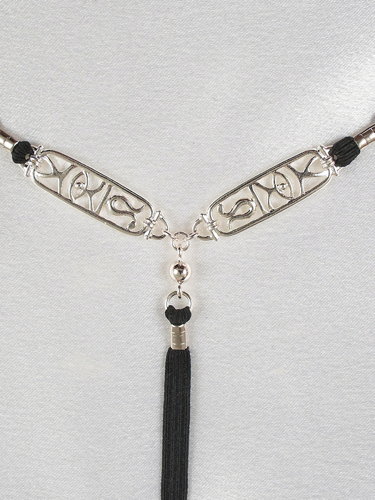 Scarab G String with Hematite Pendants in Silver #6